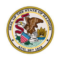 The seal of the state of illinois.