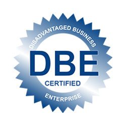 Dbe certified enterprise logo.